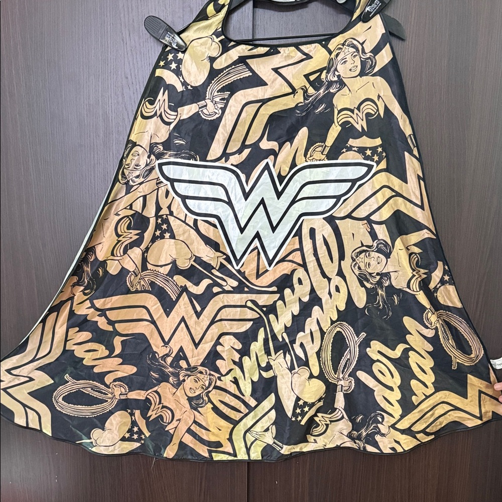 Wonder Woman Black and Gold Cape Jacket